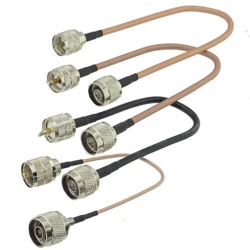 RG316 RG58 RG142 RG400 UHF PL259 to N RF Coaxial Converter Connector Pigtail Jumper Cable Straight 6inch~20M FJH-04
