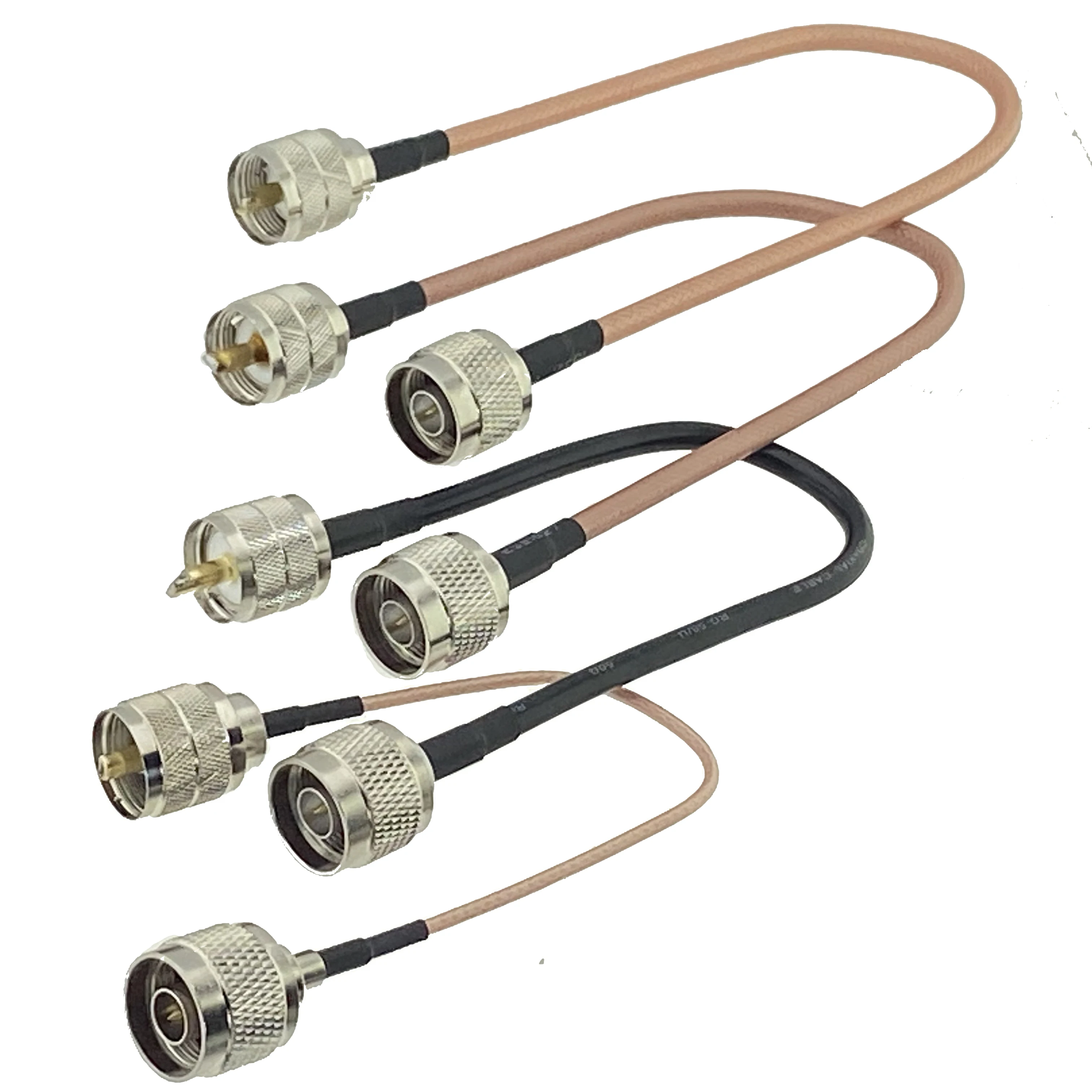 Kabel koncentryczny RF RG316 RG58 RG142 RG400 UHF PL259 do N, złącze konwertera, przewód połączeniowy, prosty, 6 cali ~ 20M FJH-04