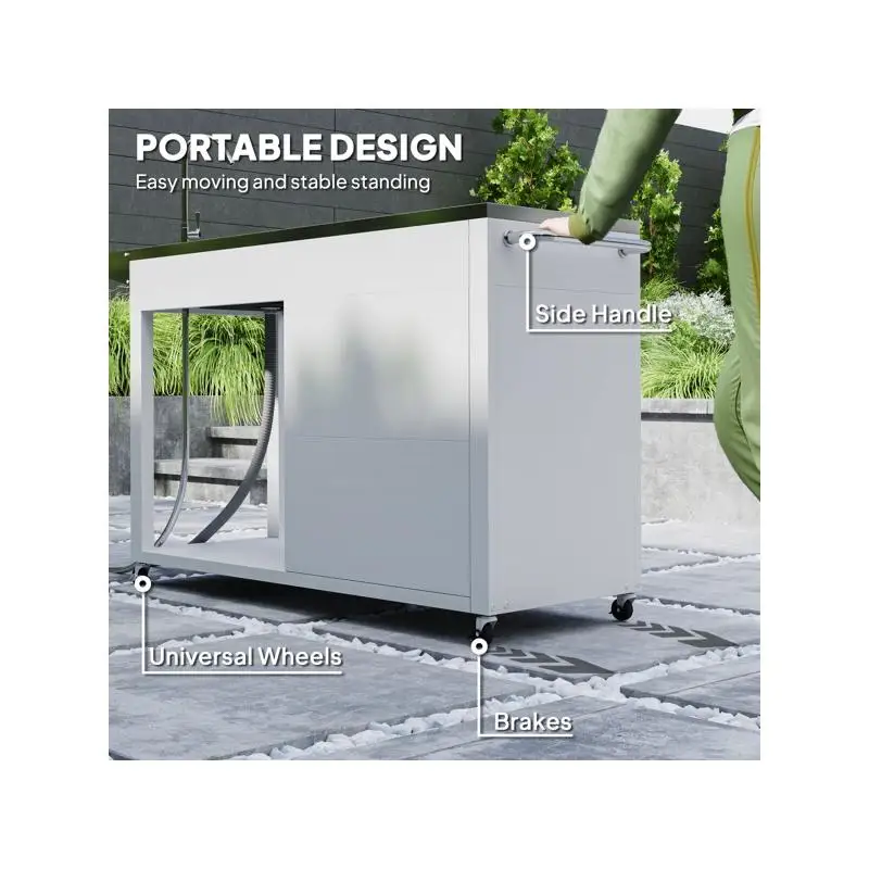 Outdoor Grill Table for Backyard BBQ and Cooking Station