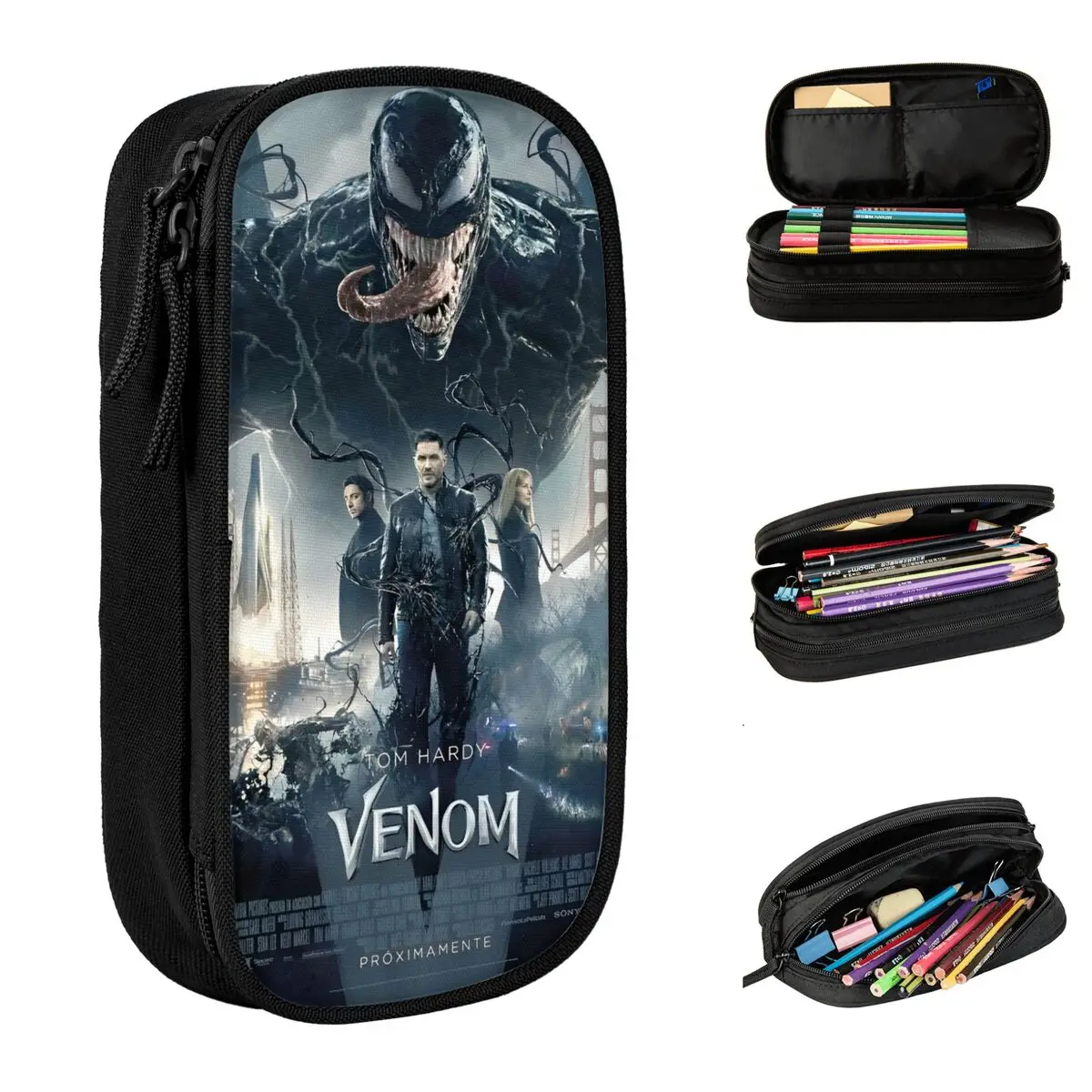 

Пенал Venoms, милая коробка для ручек, сумки для студентов, большая вместимость, школьный подарок, пеналы