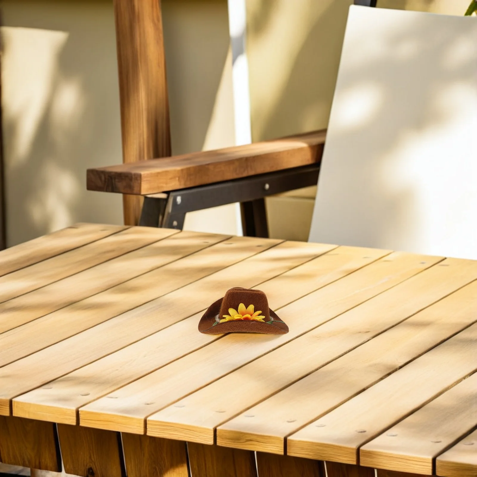 

4Pcs Mini Cowboy Hats for Pets Adjustable Felt Flower Small Animal Headgear Hamster Guinea Pig Parrot Snake Costume