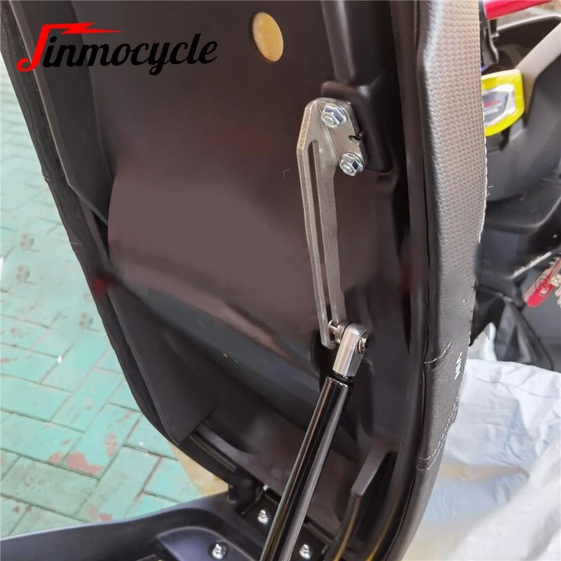 For KYMCO XCITING 250/300/500 Xciting R250Fi Downtown 300i/350i Motorbike Open Angle Increases Bracket Seat Stopper Tracks Parts view 3