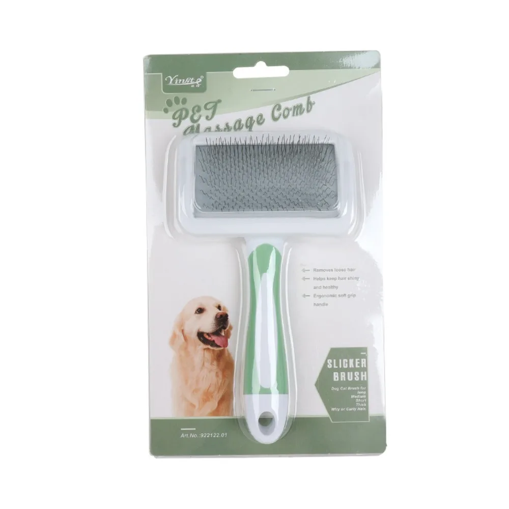 Pet Hair Shedding Comb Dog Cat Brush Grooming Long Hair Indoor Cats Brush Hair Remover Cleaning Beauty Slicker Pet Supplies