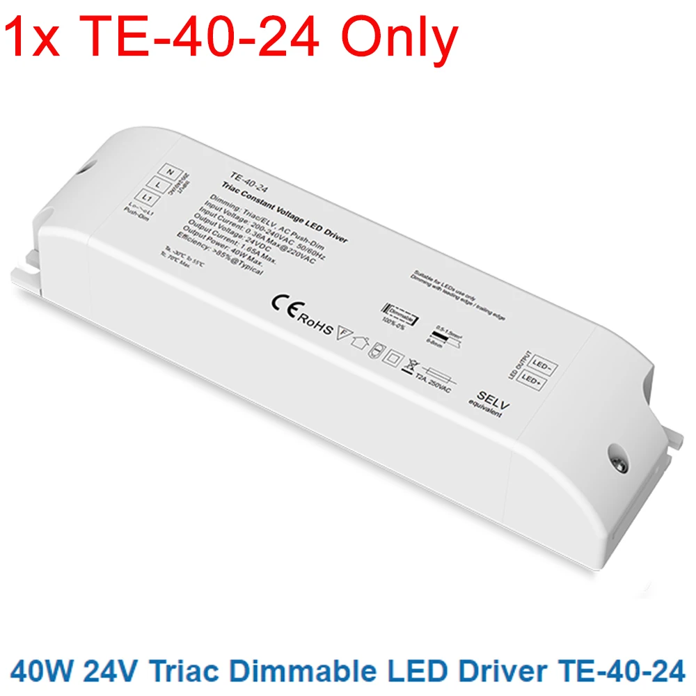 Skydance 40W 75W 150W Triac Dimmen Constante Spanning LED Driver Drukschakelaar DC12V 24V dimbare Voeding Fase-snijden Dimmer - afbeelding 1