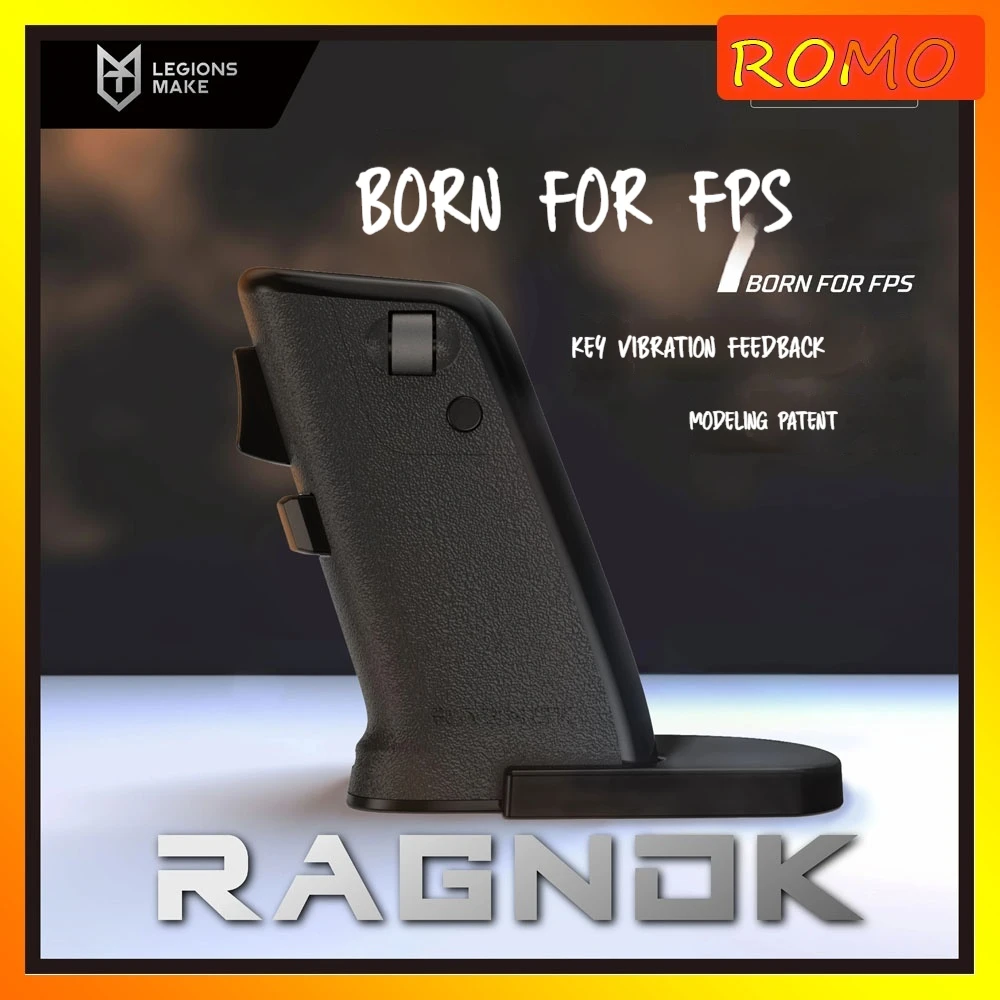 

RAGNOK стрельба игровая мышь вибрационный пистолет триггер отдача черная ось зарядка двухрежимная вертикальная защита запястья FPS подарок для мальчика