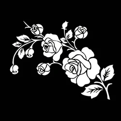 Car Stickers Rose Flower Vinyl Decals Motorcycle Decal Decoration Accessories Waterproof Sunscreen Cover Scratches PVC,20-40cm