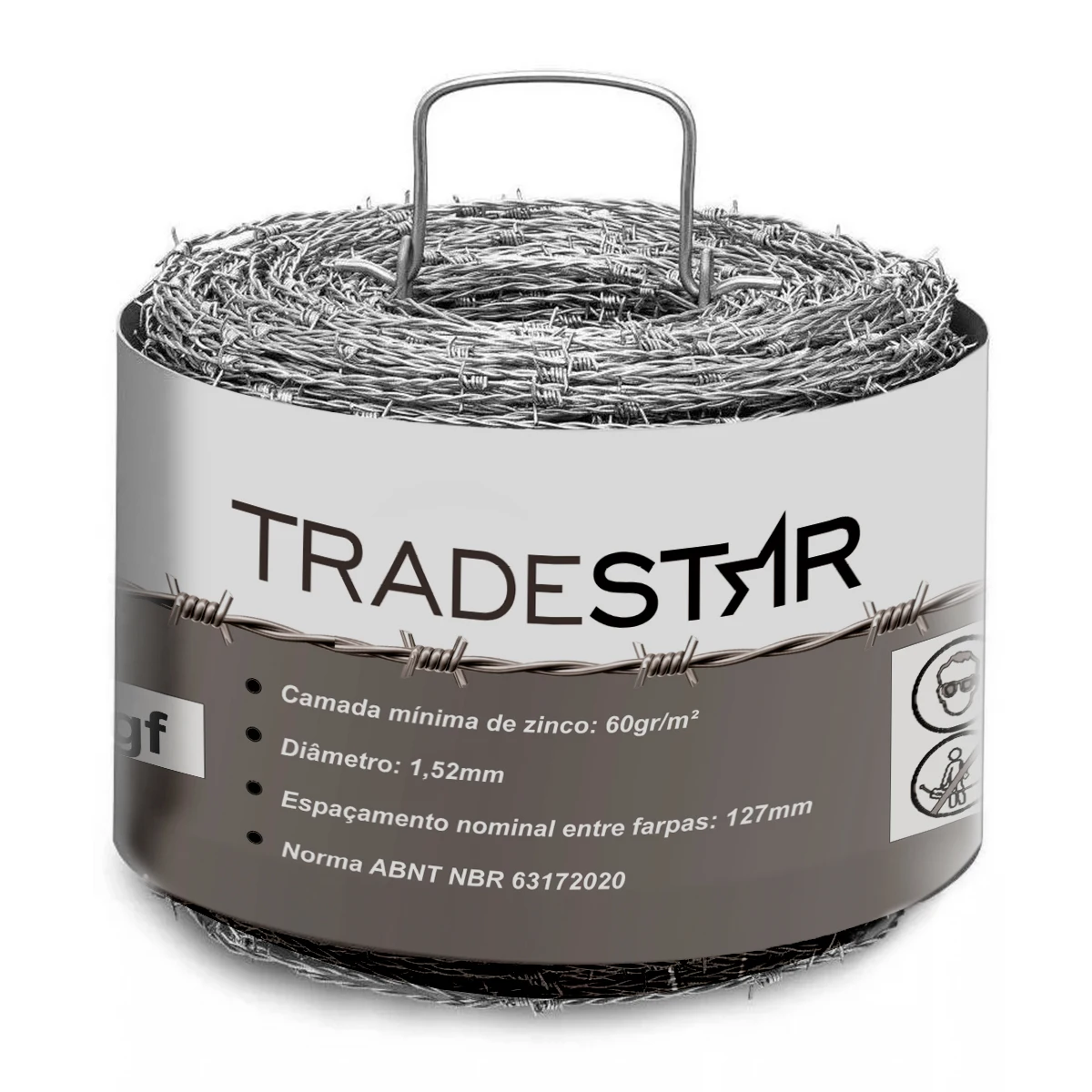 250kgf 1,52 Mm 125mm 500m Traction Barbed Wire