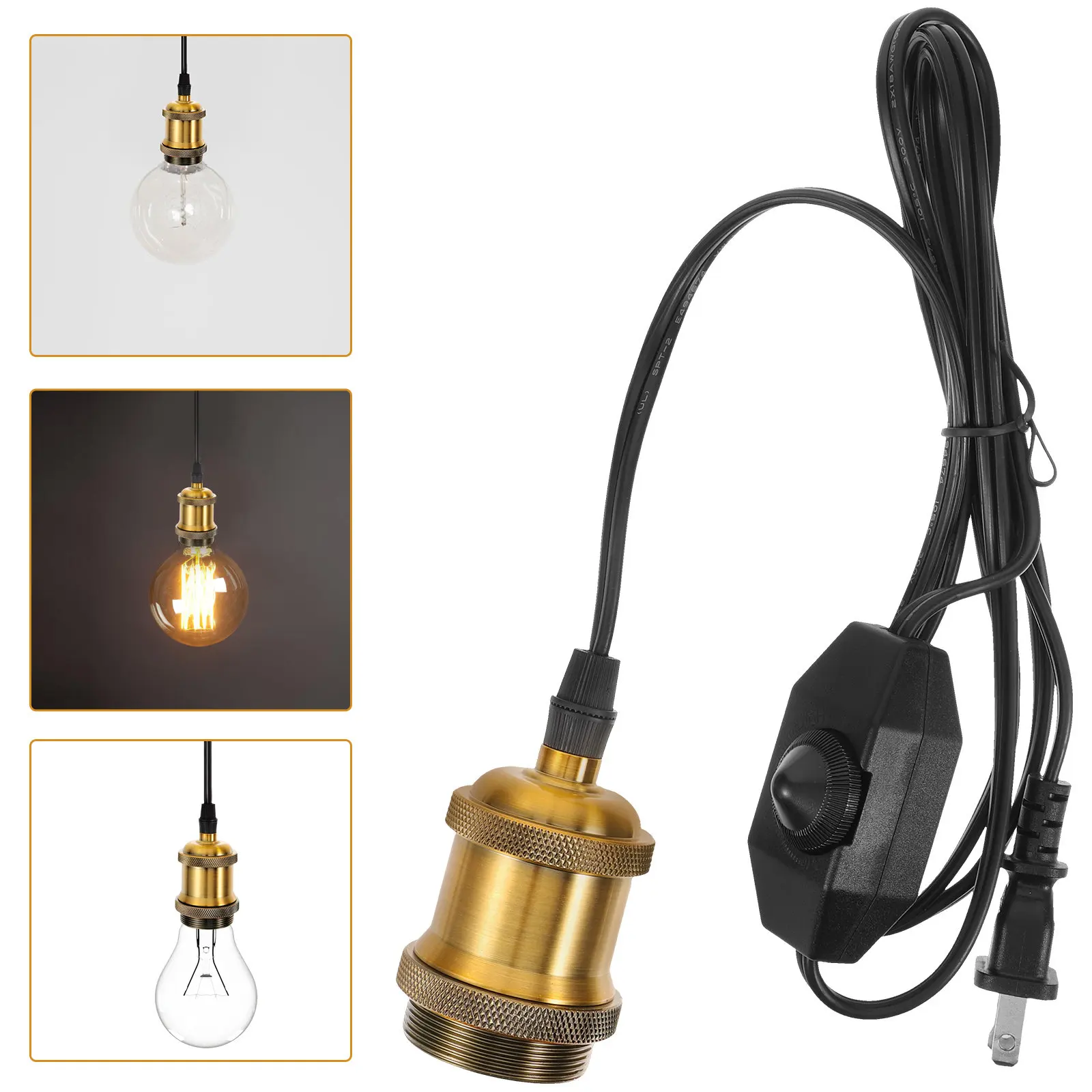 

Подвесной светильник с цоколем E27, круглой винтовой конструкцией, кнопочным выключателем, низким энергопотреблением и стабильной работой.