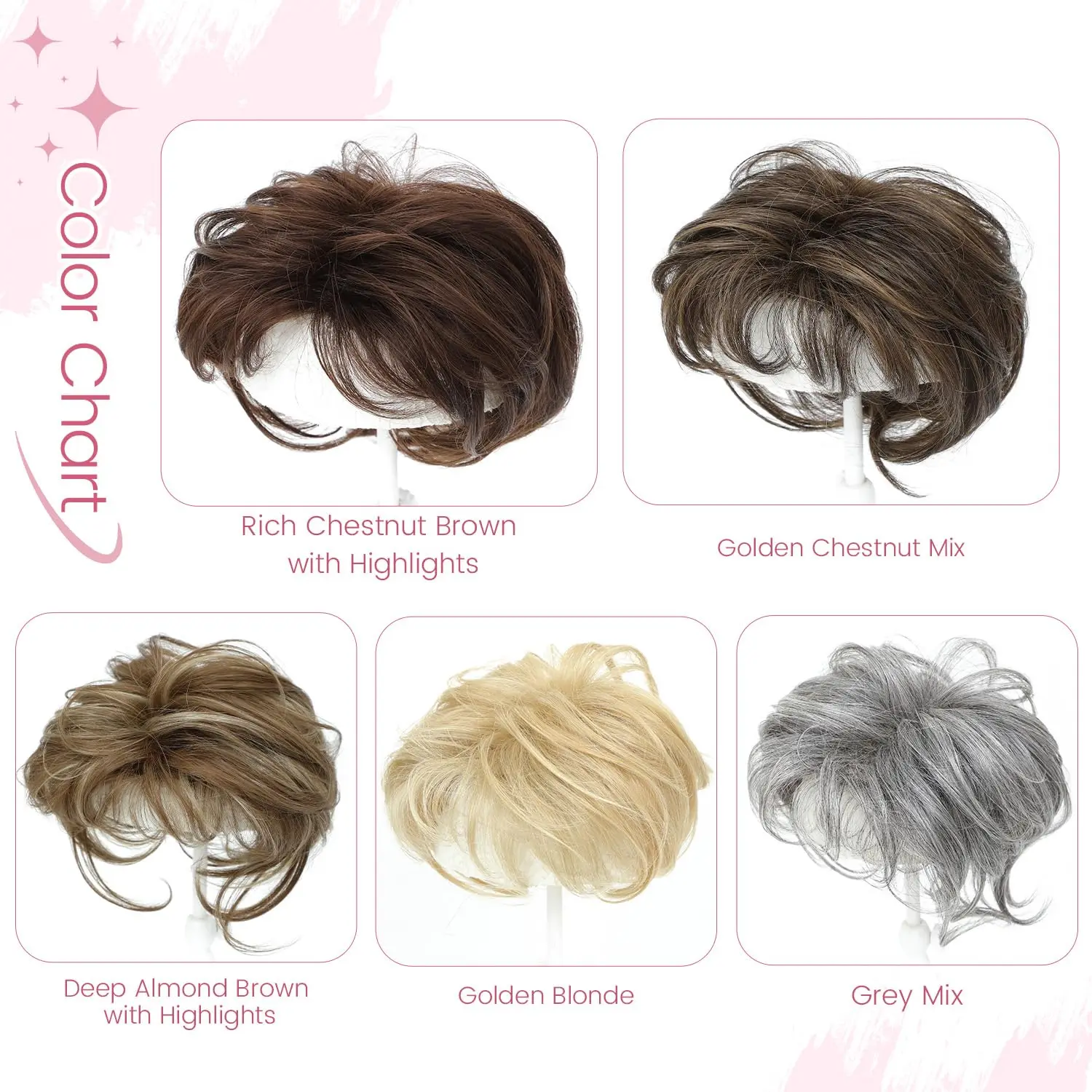 Topper de cabelo curto pixie corte toppers para mulheres com desbaste cabelo sintético wiglet toppers plenitude de volume instantâneo, aparência natural