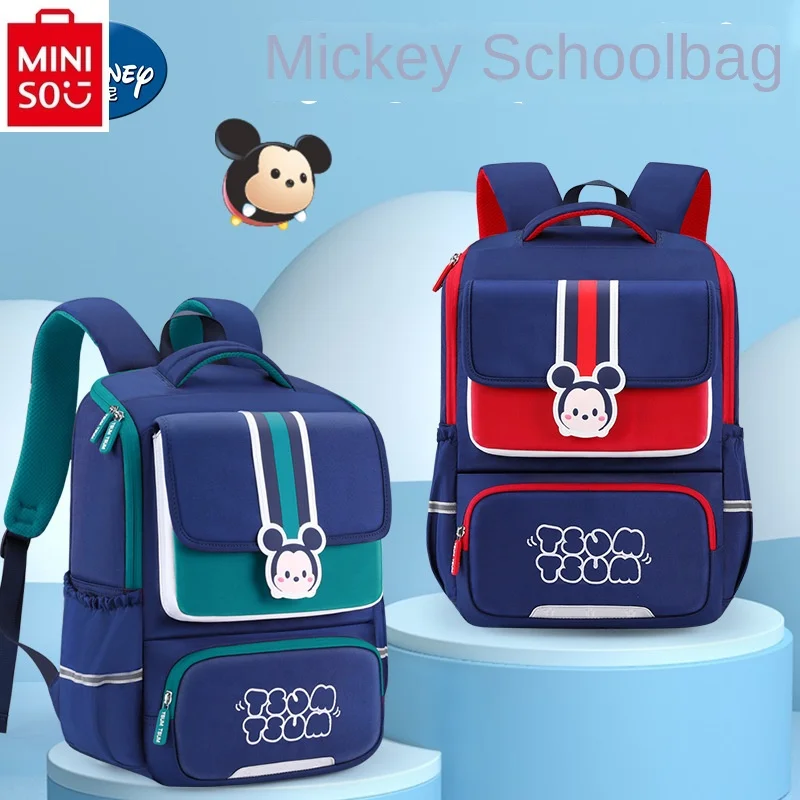 

MINISO Disney Cartoon Mickey Load Reduction and Spinal Protection Comfortable Shoulder Strap Large Capacity Children's Backpack