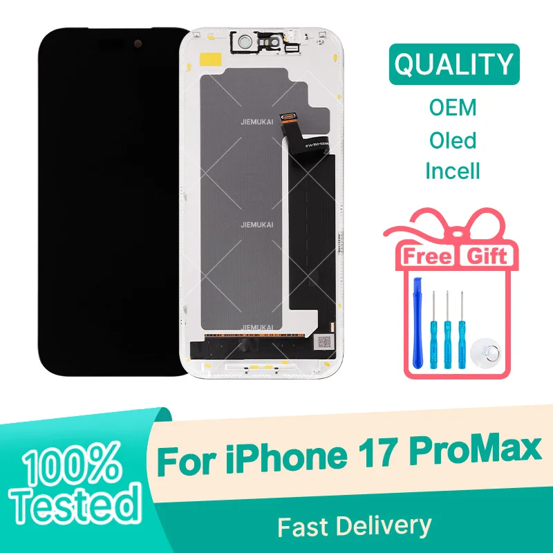 Premium For iPhone 17 Pro Max LCD Display With Face ID True Tone 3D Touch Screen Tested Display Digitizer Assembly Replacement ﻿