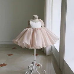 Children Clothes Girl Simple and Elegant Formal Dress for Kids Girl Wedding Guest Dress Brides Wedding Dresses Ball Gown Girls