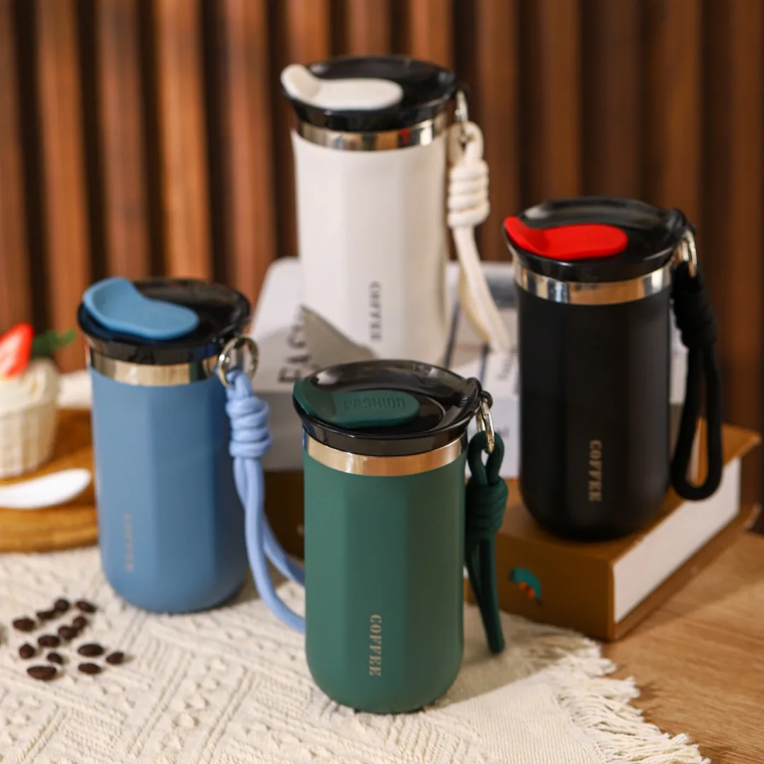 Thermos Bottle Cup Thermal Thermal Coffee Mug Stainless Steel Leakproof Insulated Double Wall Tumbler Vacuum Flasks Drinkware