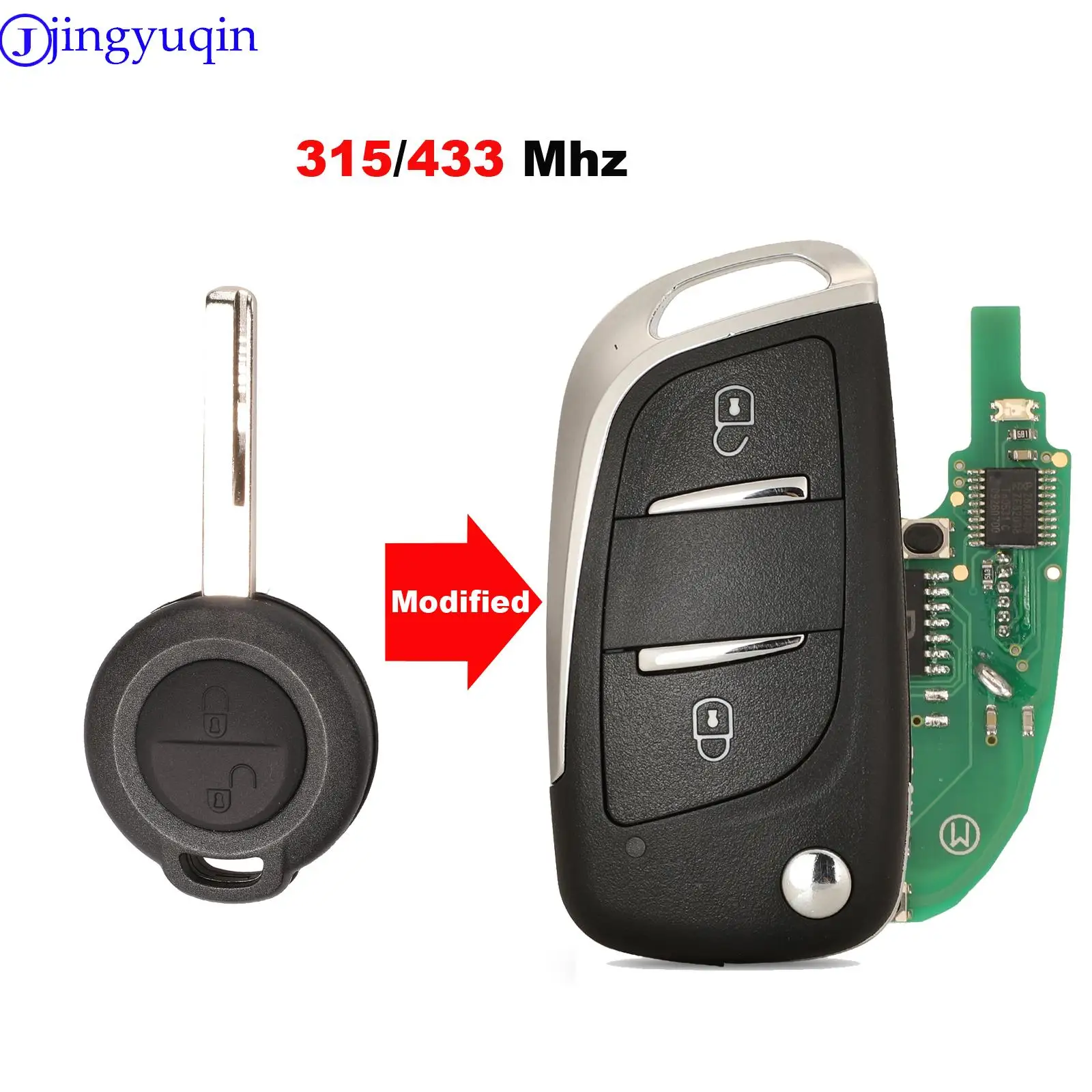 jingyuqin Modified Car Smart Key 315/433 Mhz For Mitsubishi Colt Warior Carisma Spacestar For Smart Transmitter