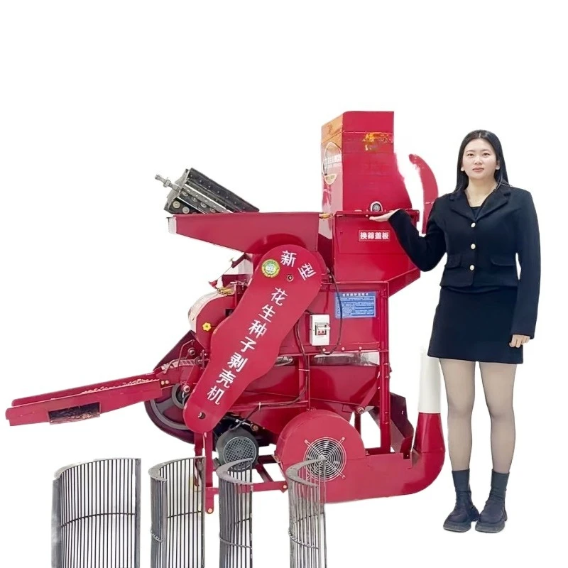 

Peanut seed shelling machine, four-layer screen for secondary re-removal, high removal rate and low dust oil workshop