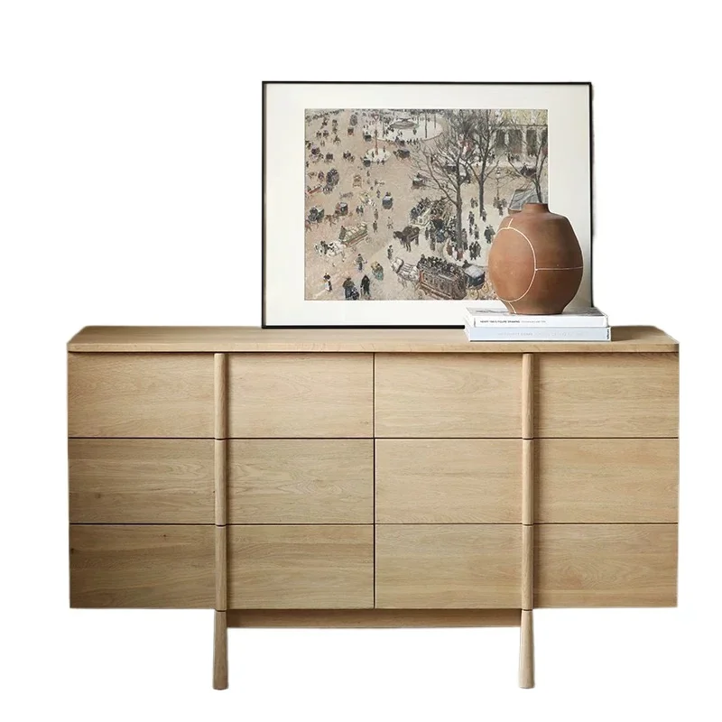 

Italian modern simple solid wood chest, bedroom, bedside cabinet, sofa side cabinet, model room, decorative cabinet