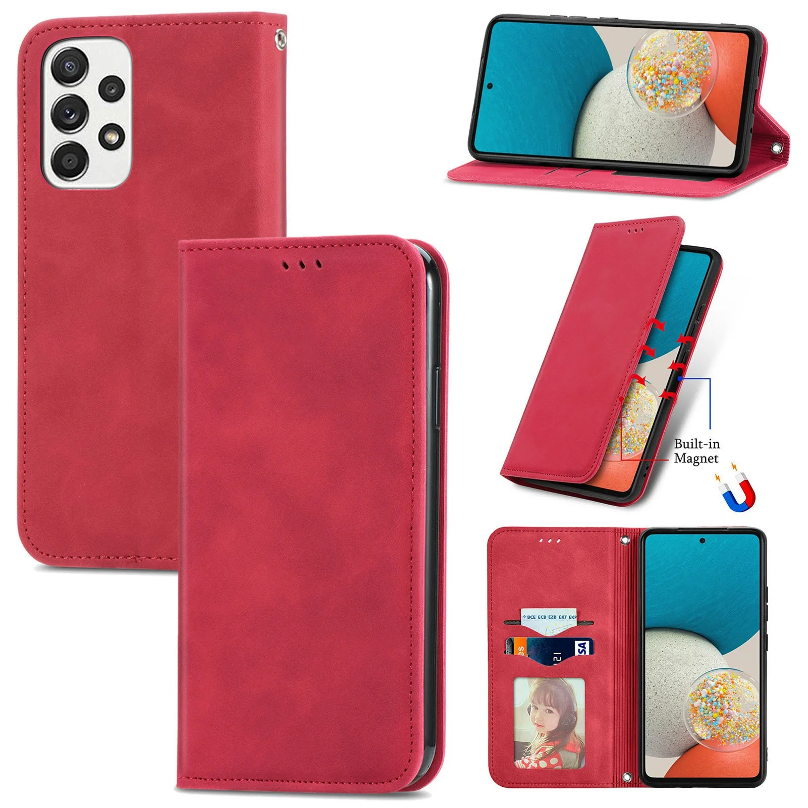 

Флип-чехол для iphone 16 15 14 13 12 11 Pro Max XS XR 7 8 Ретро кожаный магнитный закрытый 360-защитный чехол для телефона Funda