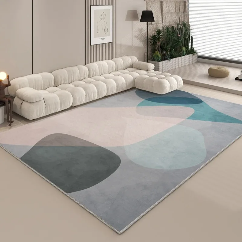 Artistic Creative Living Room Large Area Carpet Minimalist Bedroom Bedside Area Carpets Color Block Pattern Home Decoration Rugs