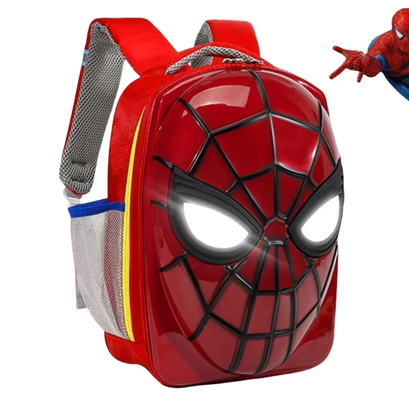 Marvel Iron Man Kindergarten Backpack Primary School Student Three-dimensional Luminous Cool Anime Cartoon School Bag Gift