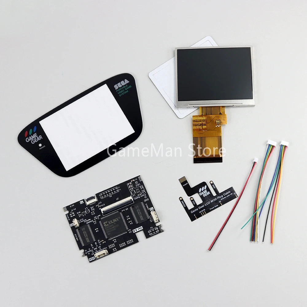 HighLit LCD Screen Kits For SEGA Game Gear GG Support Highlight Full V4.0 LCD Screen VGA output Mod Adjustable Brightness