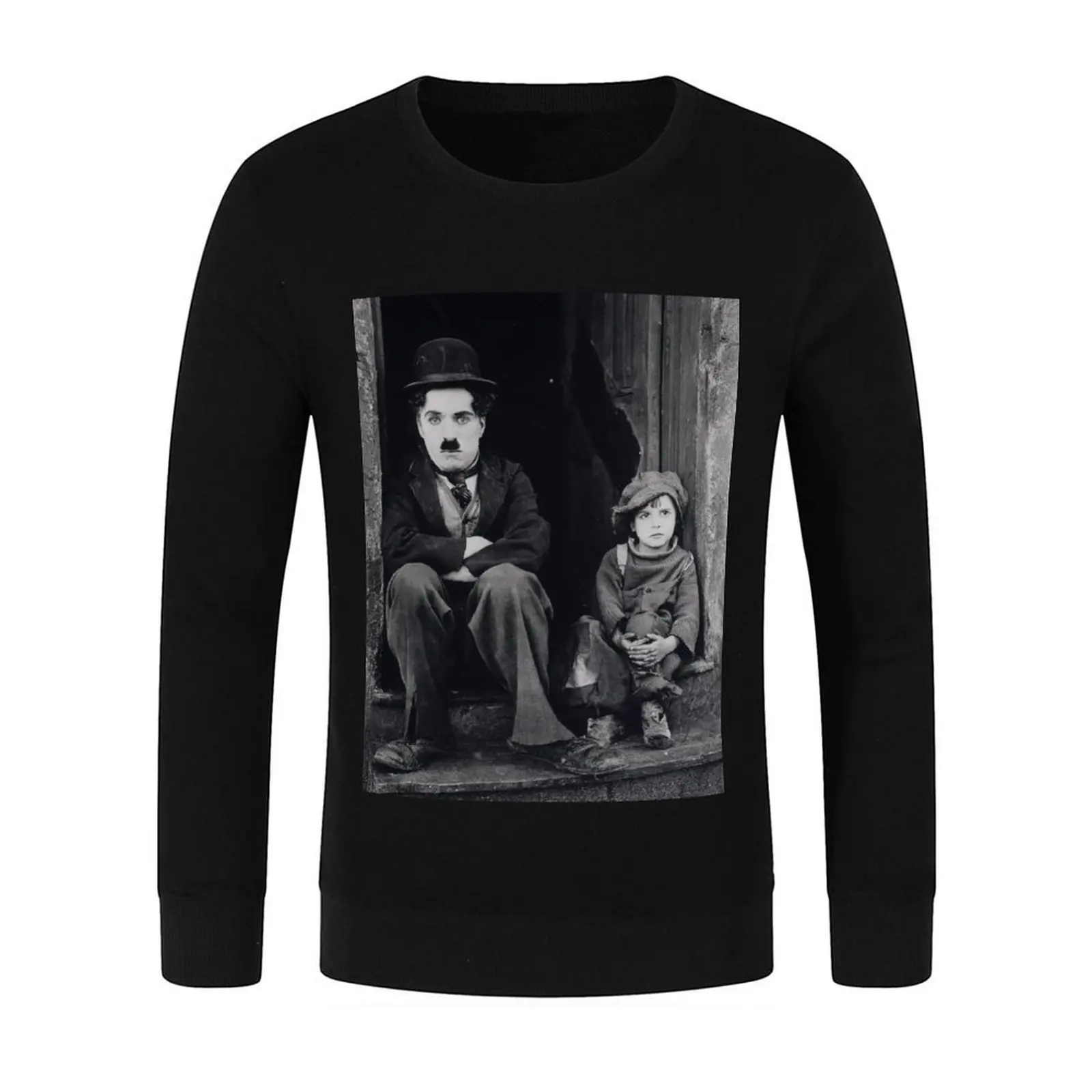 Charlie Chaplin - The Kid Pullover men's clothes korean style clothes men clothes new sweatshirts