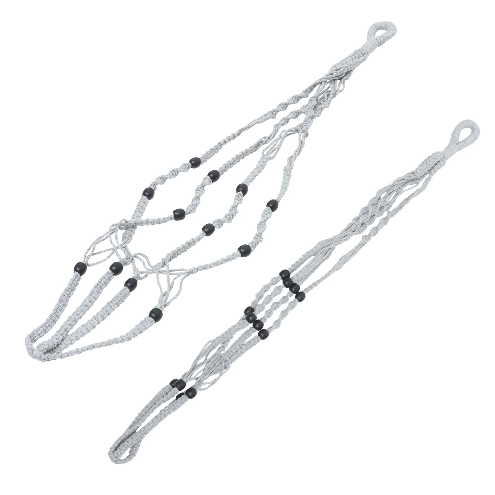 

2pcs Bohemia Macrame Plant Hanger Hanging Basket For Indoor Outdoor Plants Rope Planter Holder Small Macrame Hanging Planters