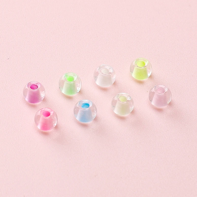  10 جرام 4 مللي متر حساسة للضوء تغيير لون الزجاج الخرز اليدوية DIY بها بنفسك مجوهرات فضفاض خزر عازل لأقراط أساور الحرفية #4