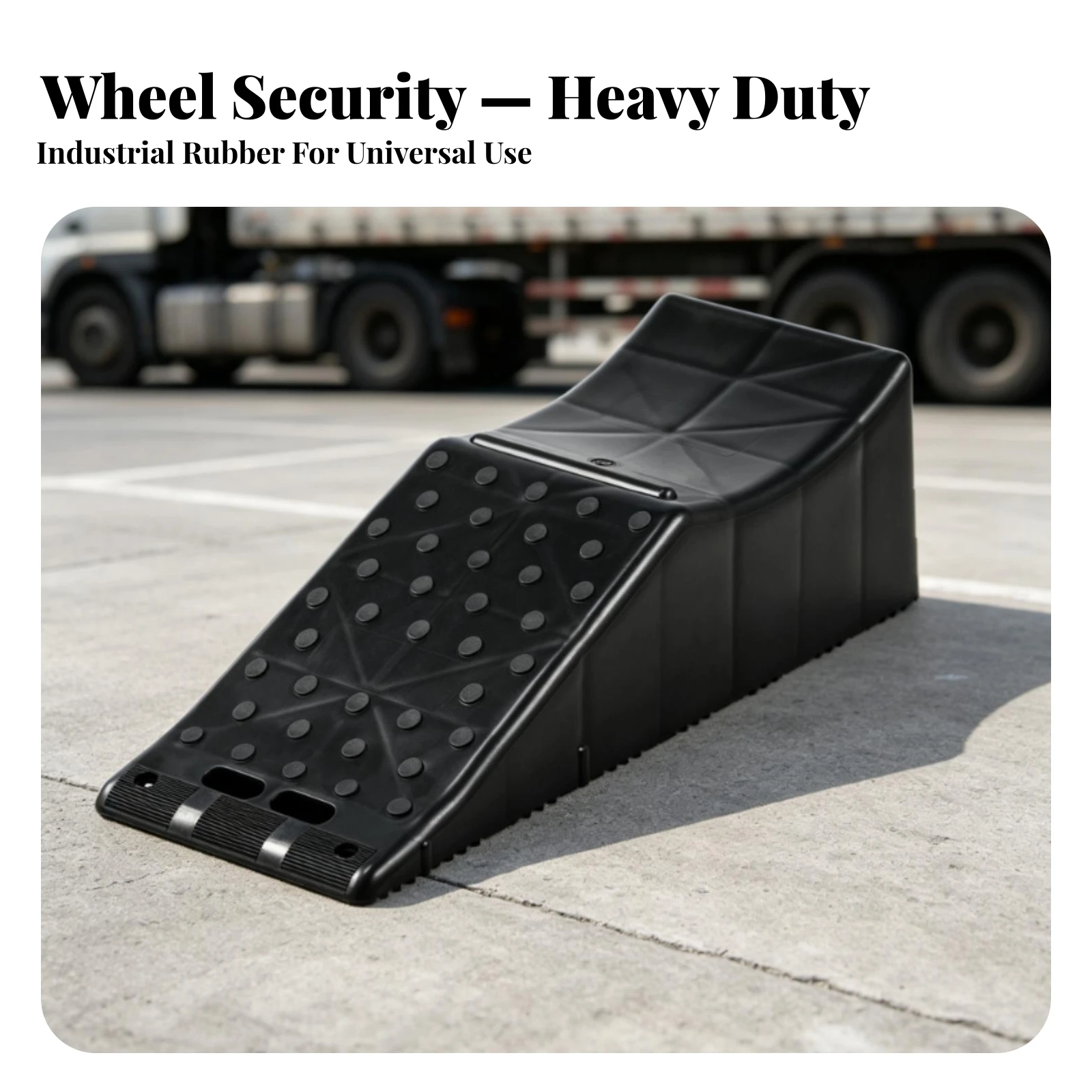 Automotive Wheel Chock Rugged Triangular Wedge Wheel Chock Triangular Tire Block Portable Vehicle Accessory Compact for Slopes