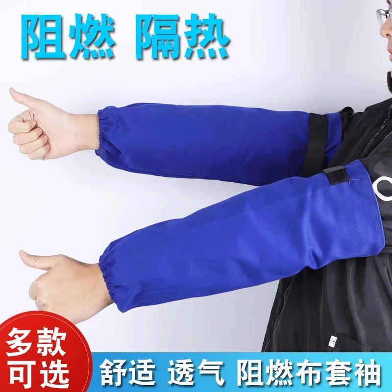 Fireproof Cloth Dust-proof Cutting Spark Insulation Breathability Anti-spark Welding Welder Sleeve Flame Retardant Sleeve
