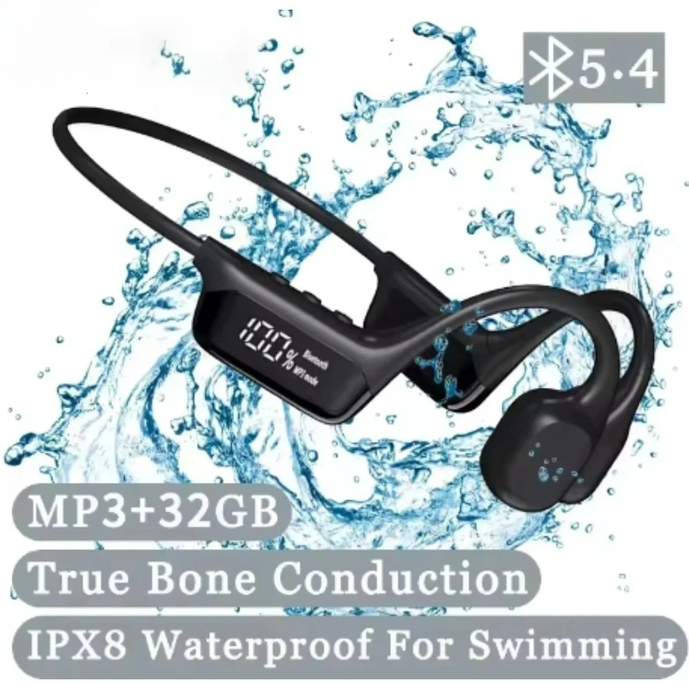

New 2026 Conduction Earphones Bluetooth 5.4 Sports Wireless Headphones Ear Hook Waterproof Headset for Running Driving