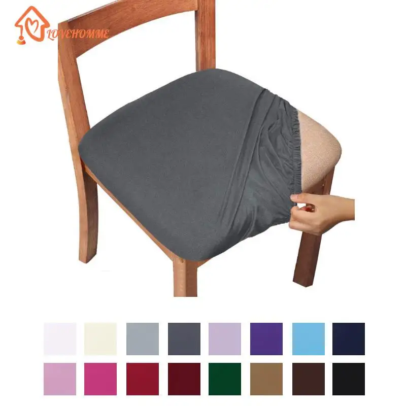 

1PC Dining Room Chair Cover Seat Covers Spandex 13 Color Removable Washable Elastic Cushion Cover Restaurant Party Home Hotel