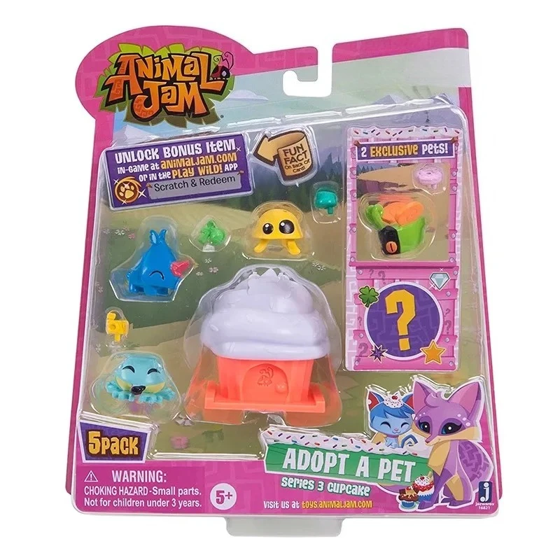 สัตว์ Jam รูปมินิตุ๊กตาการ์ตูนใช้สัตว์เลี้ยง Cupake เด็กแกล้งทําเป็นเล่นของเล่น