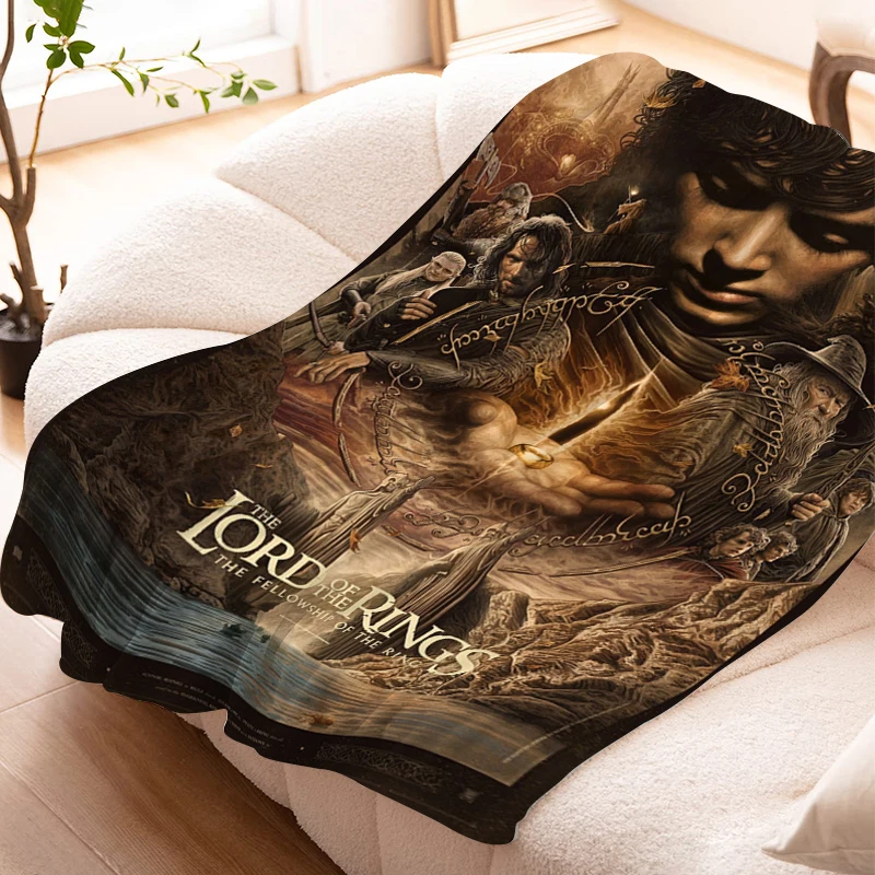 

Bed Blanket Sofa The L-Lord of The R-Rings Warm Knee Fleece Camping Custom Nap Fluffy Soft Blanket for Winter Microfiber Bedding