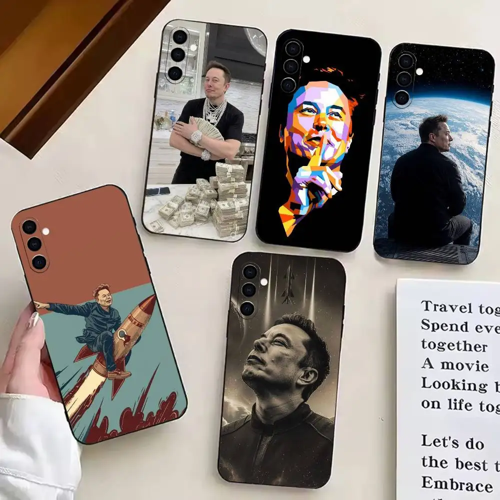 BOSS e-Elon m-Musk  Phone Case For Samsung Galaxy A20,A21s,A22,A31,A32,A52,A53,A72,73,A80 Soft Black Cover