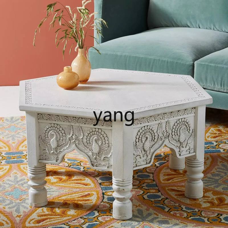 

LTT antique carved furniture solid wood carved tea table French coffee table