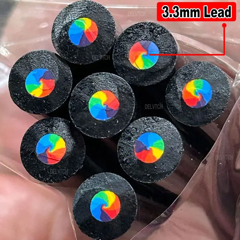 Imagem -04 - Black Wood Colorido Lápis Grupo Multicolor Núcleo de Chumbo Art Graffiti Marcação Desenho Esboço Papelaria Rainbow 3.3 mm 5.0 mm Pcs