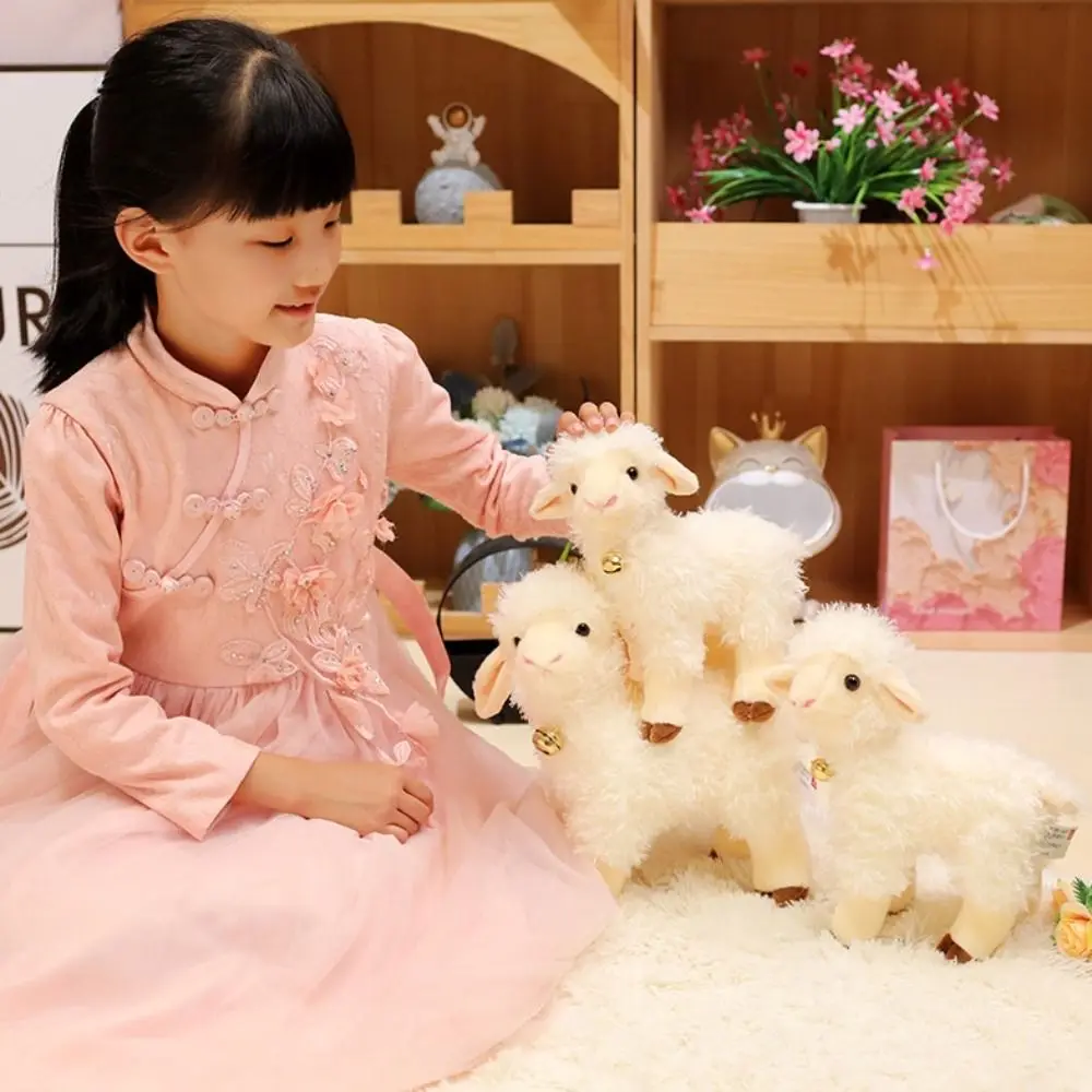 PP Cotton Baby Lamb Plush Doll 25/30cm Fluffy Big Ears Sheep Plush Toys Lovely Cute Baby Sheep Keychain Kids Gift