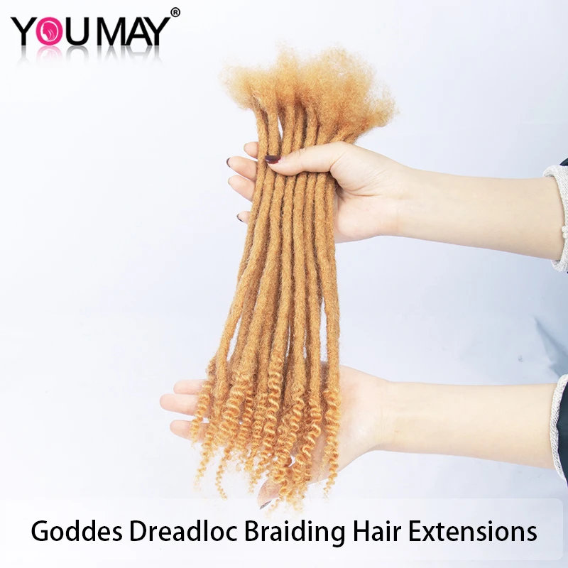 Human Hair Dreadlock Extentions Deep Goddess Human Hair Dread Loc Color Goddess Braids Hair For Black Goddes Loc Youmay Virgin