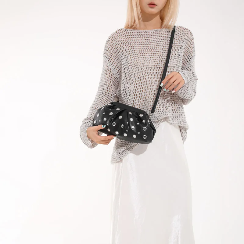 

Elegant Women Leather Luxury Fashion Crossbody Bag Classic Designer Shoulder Tote Handbag For Modern Chic