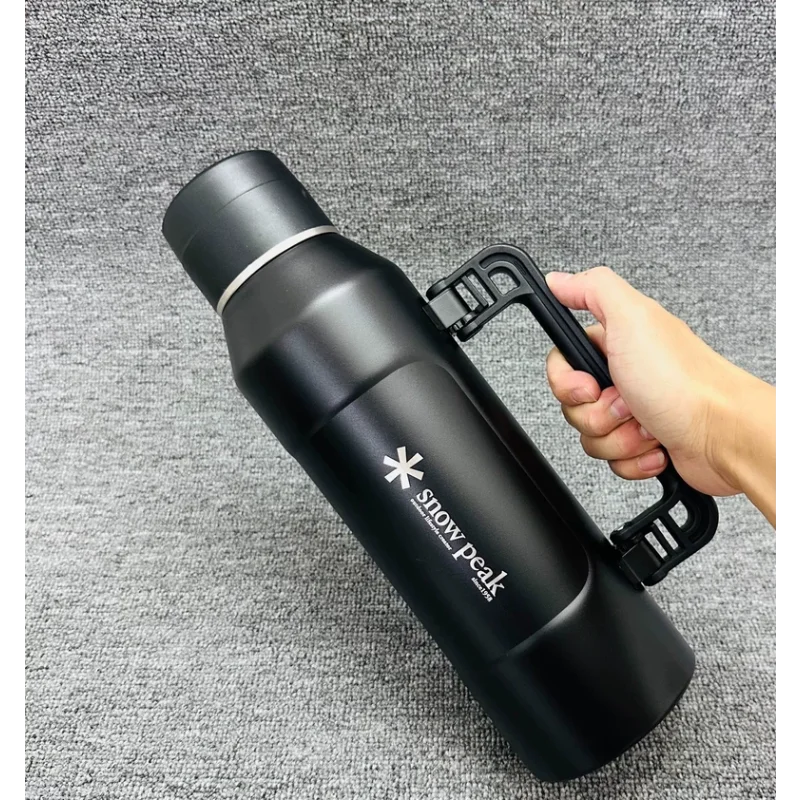 snow-peak-15lblack-large-capacity-portable-stainless-steel-bottle-carry-handle-outdoor-camping-car-travel-sports-hiking-fishing