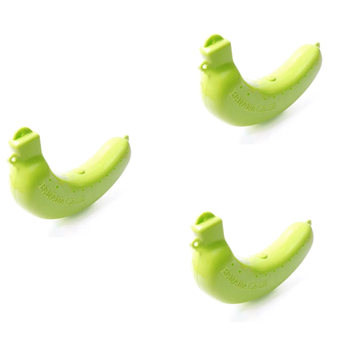 3X Cute Fruit Banana Protector Box Holder Case Lunch Container Storage Banana Case Kitchen Tools Plastic