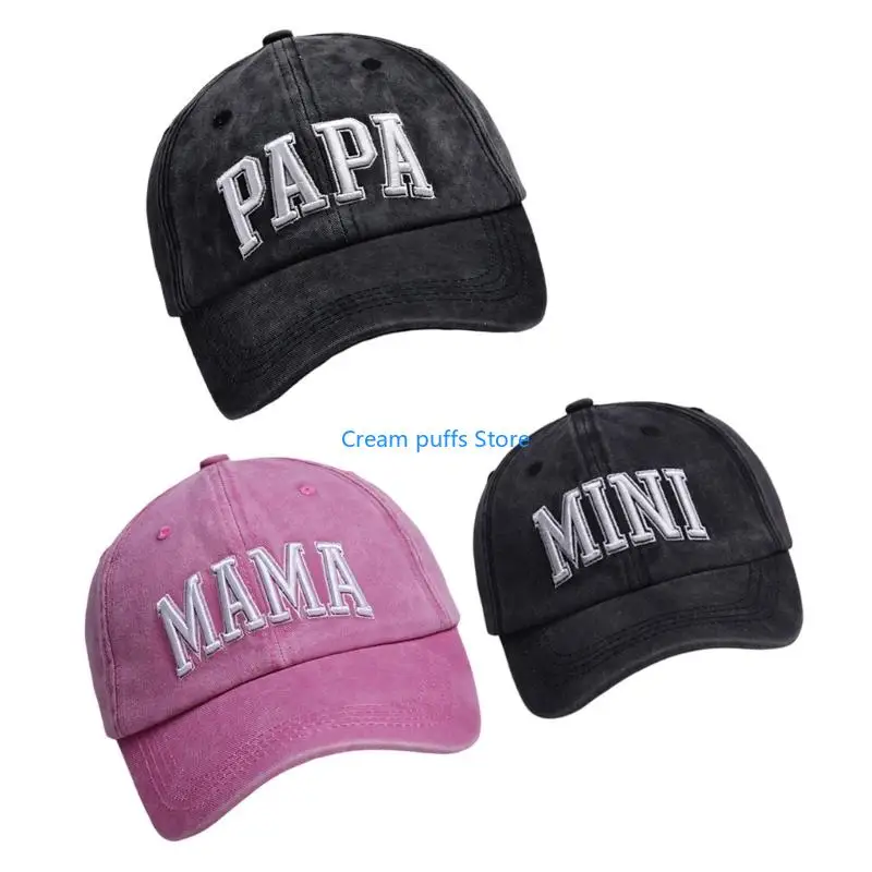 50LE 3PCS Matching Father Mother Son Daughter Hats Breathable Cotton Polyester Casual Wear