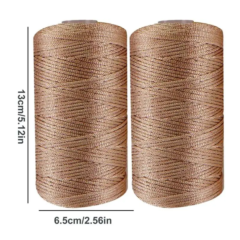 2Pcs 2023 Summer Crochet Yarn Cord Thin Ice Cotton Thread For Hand Knitting Bag Hat Shoes Hilo Yarn 100g Hand Knitting Lines