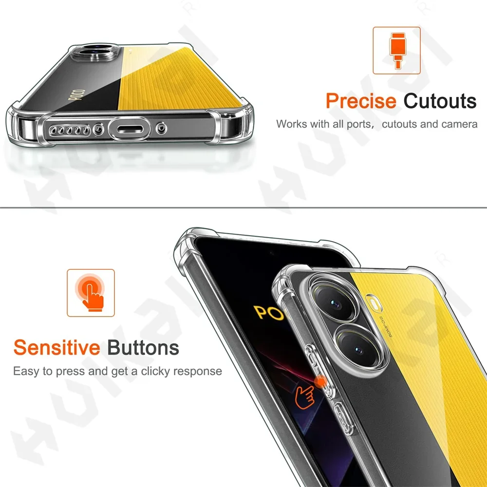 Xiaomi Poco X7 Pro Redmi Note 14 Pro Plus 4G 5G 투명... - 4