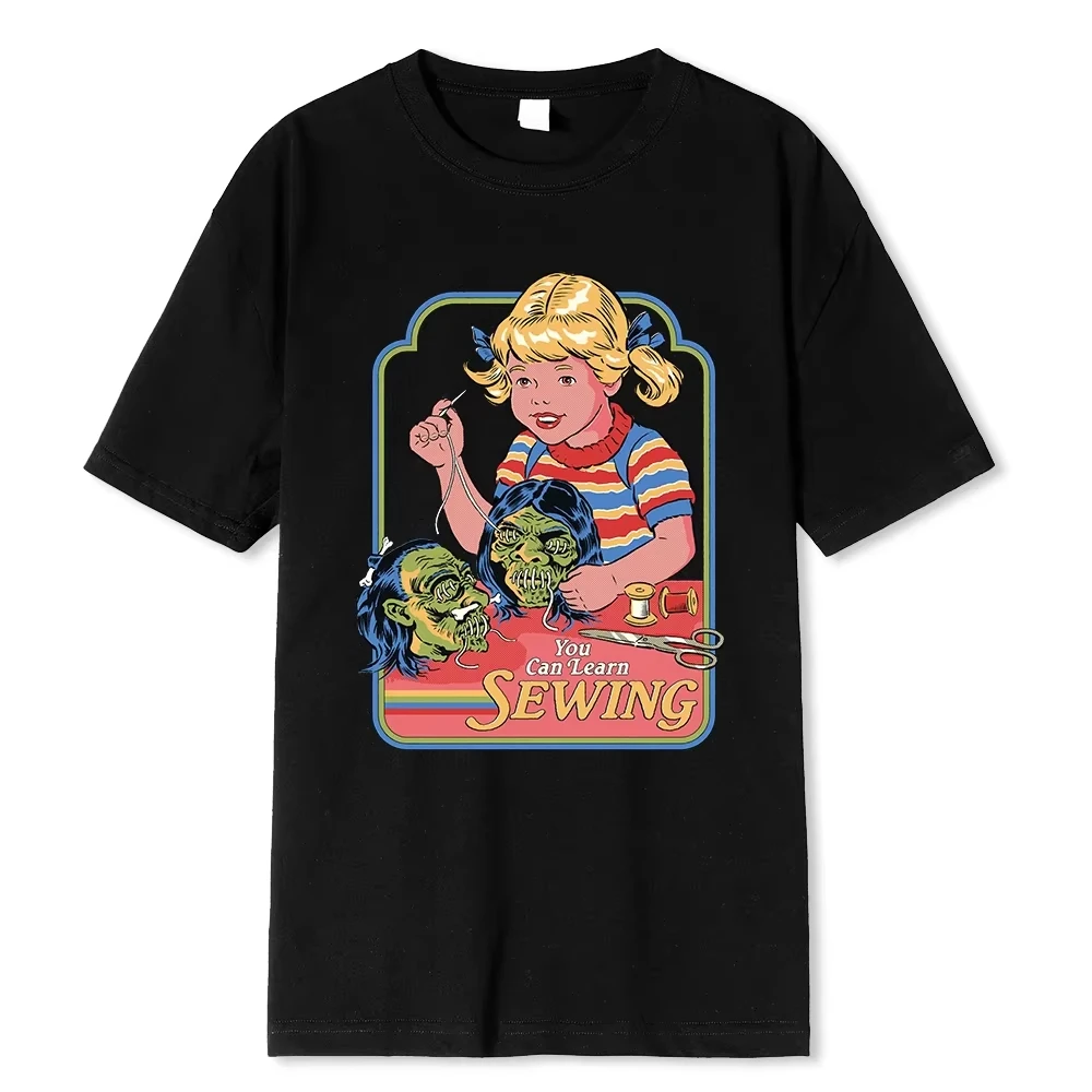 الرعب الهزلي سلسلة بلدي الأولى الفودو دال ملابس الرجال عرق الشارع التي شيرت القطن المحملة الملابس تنفس الكرتون تي شيرت