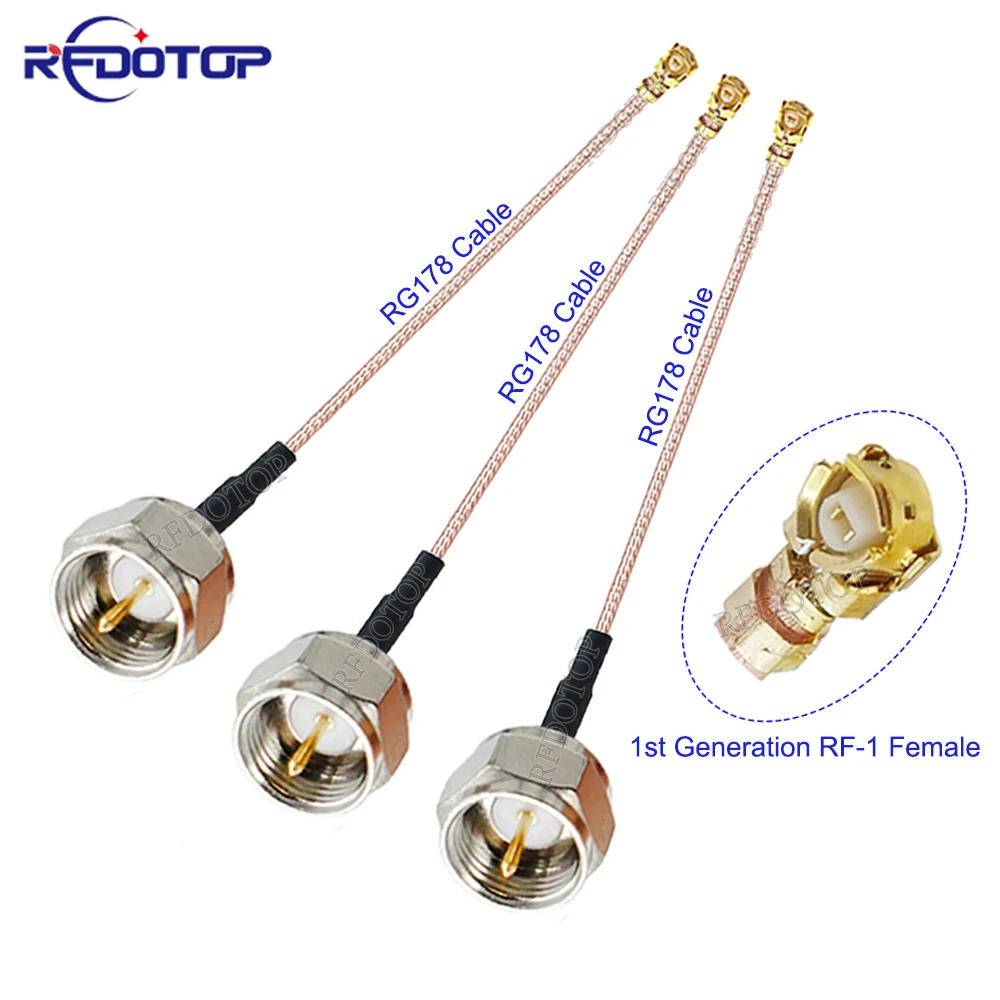 

1PCS RG178 F Male Plug to U.FL IPX-1 Female Jack Connector RG-178 Coaxial RF Pigtail Cable WIFI 3G Antenna Extension Cable Cord