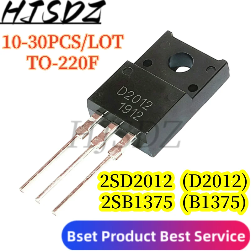 【30-10PCS/LOT】 2SD2012 D2012（NPN） B1375 2SB1375（PNP） TO-220F