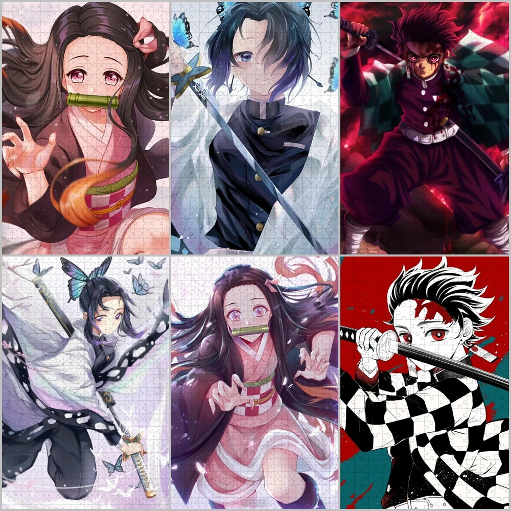 

Demon Slayer Anime Cartoon 1000 Pieces Jigsaw Puzzles Kamado Tanjirou Kamado Nezuko Puzzles Educational Decompress Toys Gifts