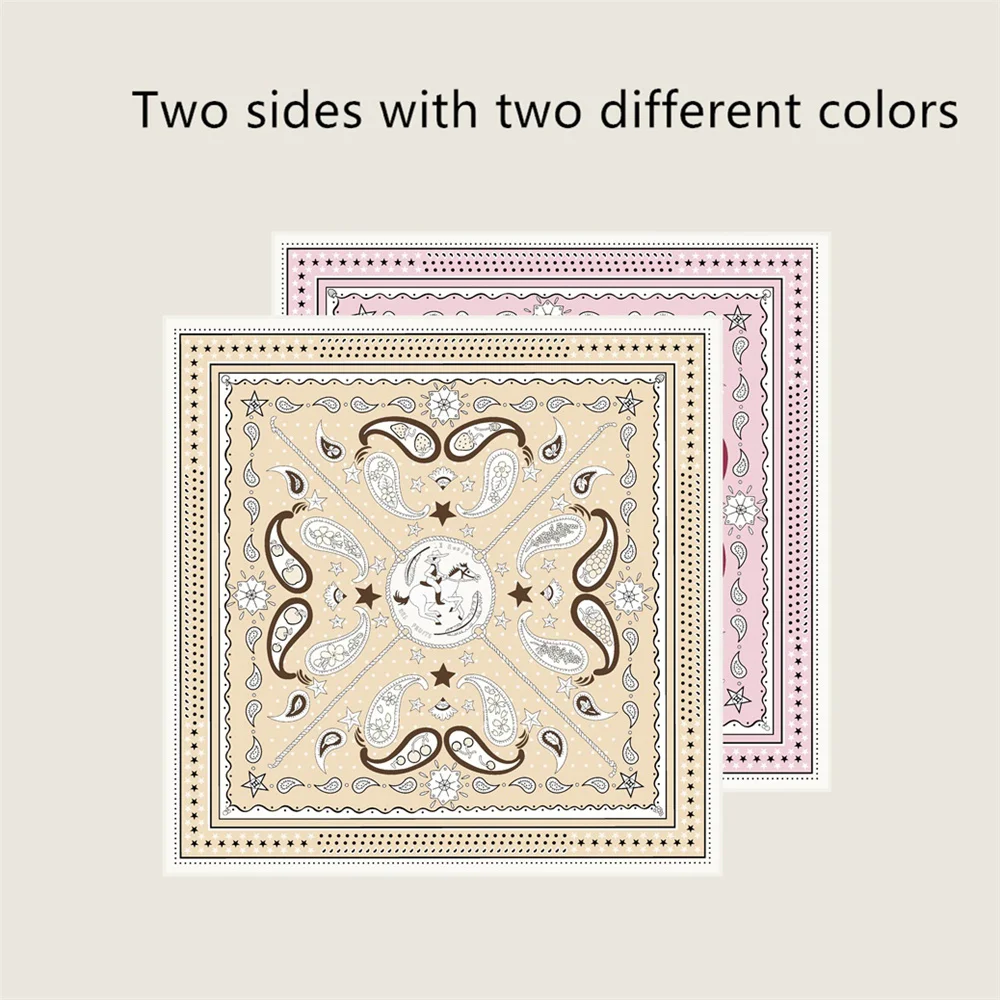2025 neue Hand Gerollt Twill Seide Schal Frauen Mode Doppel Seite Gedruckt Platz Schals Wraps Echarpes Foulards Femme Hijab 53 CM – Detail 4