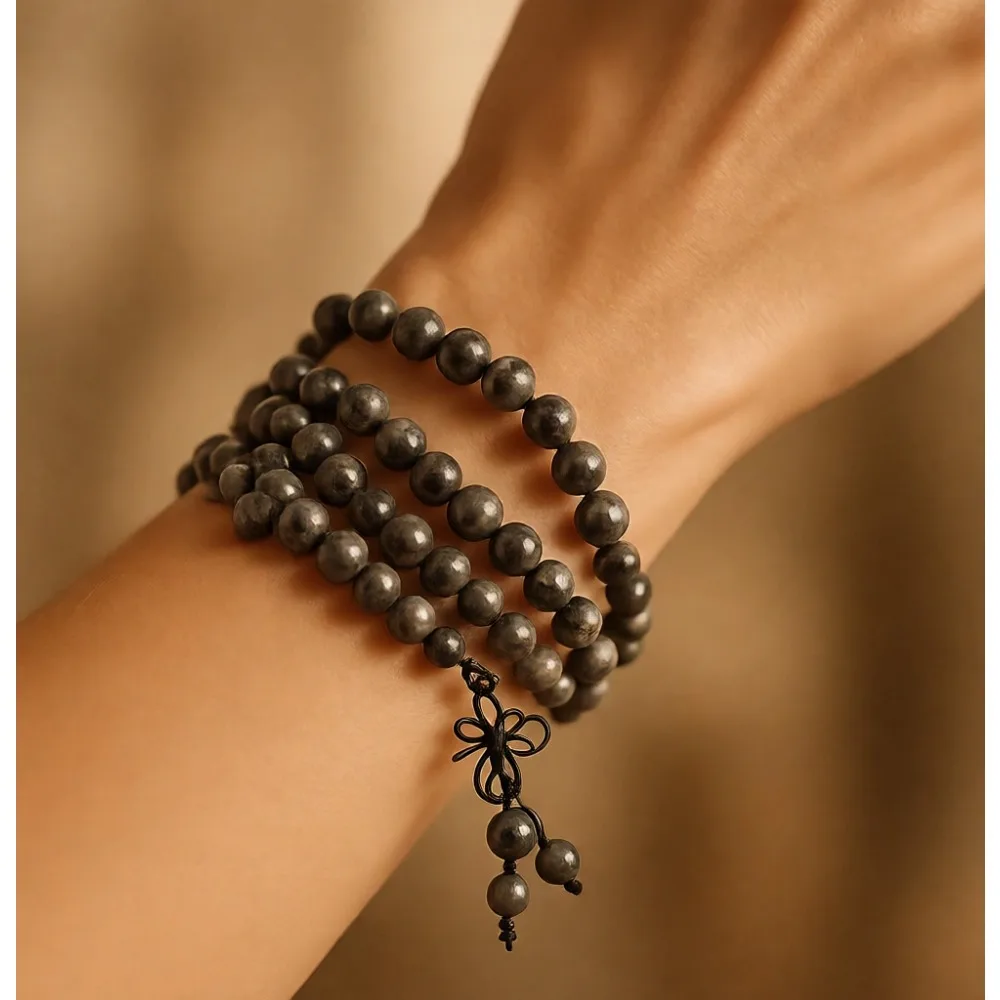 

Браслет из бусин яшмы 6 мм, 8 мм, 108 бусин на эластичной основе для йоги, медитации, исцеления, энергии, подарок, унисекс